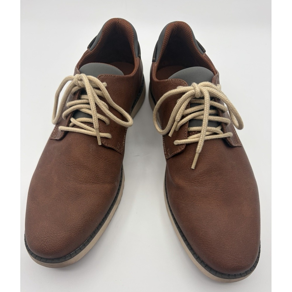 Dr. Scholl's Men's Sync Oxford Dark Tan Smooth 9.5M